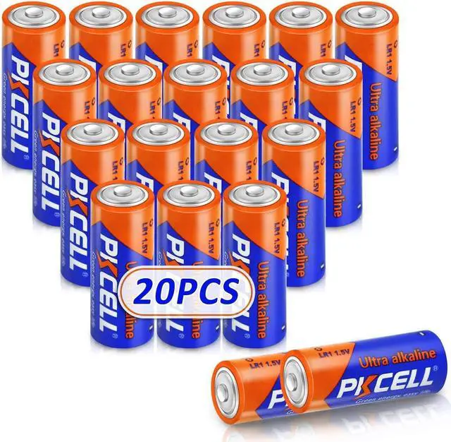 Main image of PKCELL 20 Counts 1.5V E90 LR1 MN9100 N Size Alkaline Batteries