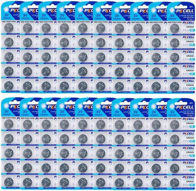 Main image of PKCELL 100Pcs CR2032 Battery,Long-Lasting & High Capacity CR 2032 3V Coin & Button Cell Lithium Batteries with Adaptive Power and Superior Safety
