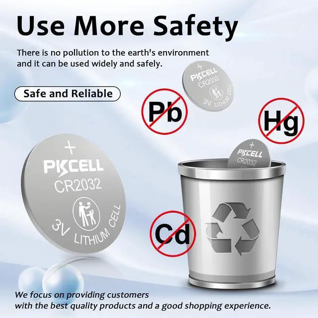Alt view image 6 of 7 - PKCELL 100Pcs CR2032 Battery,Long-Lasting & High Capacity CR 2032 3V Coin & Button Cell Lithium Batteries with Adaptive Power and Superior Safety