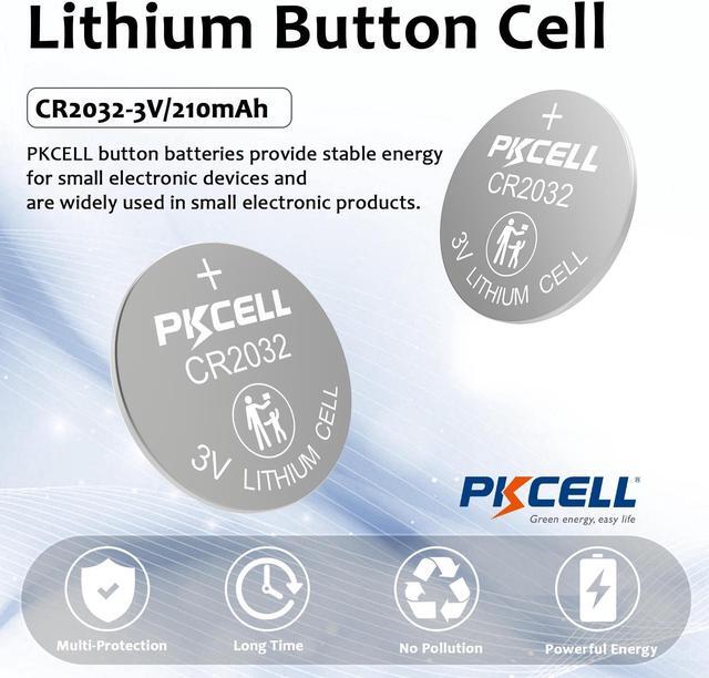 Alt view image 4 of 7 - PKCELL 100Pcs CR2032 Battery,Long-Lasting & High Capacity CR 2032 3V Coin & Button Cell Lithium Batteries with Adaptive Power and Superior Safety