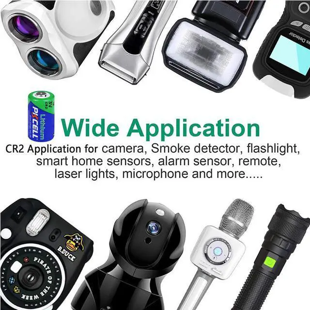 Alt view image 5 of 5 - PKCELL20Pack CR2 3V Lithium Battery, CR2 Batteries for Golf Rangefinder, Flashlight, Photo Cameras, Alarm Systems (Non-Rechargeable)