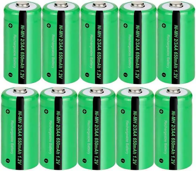 Main image of PKCELL 10PC 2/3AA 650MAH NI-MH Rechargeable Battery (30 * 15mm, 2/3AA Size, NOT AA or AAA Size)