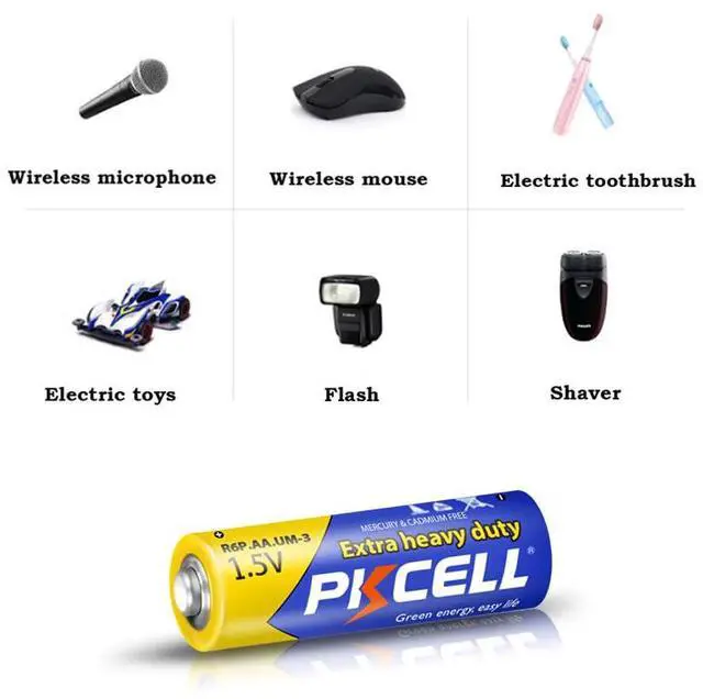 Alt view image 4 of 4 - PKCELL AA Batteries 40 Pack, Double A Batteries, 1.5V High-Performance Carbon Battery for LED Candles Clock Remote Controls Flashlights