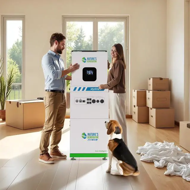 Alt view image 5 of 5 - Nature's Generator Lithium 10K Solar Generator for Home with Plug&Play Design