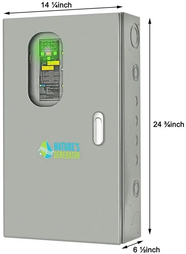 Alt view image 5 of 5 - Nature's Generator Automatic 50A Transfer Switch with 50A Power Inlet Box CS6375