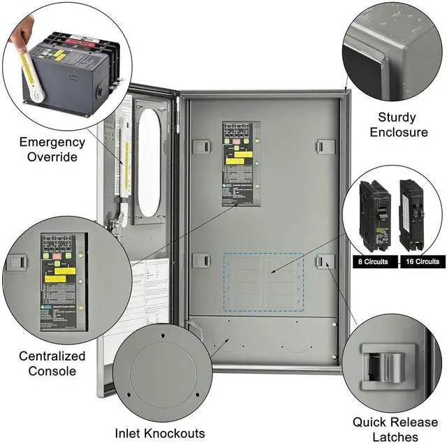 Alt view image 3 of 5 - Nature's Generator Automatic Transfer Switch 120/240V 30A  Power Transfer Kit