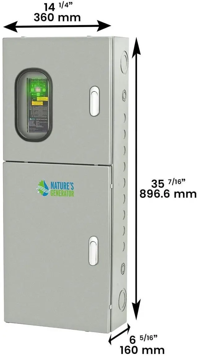 Alt view image 5 of 7 - Natures Generator 3 Packs 3840Wh Solar Generator + 125A Automatic Transfer Switch, Lithium Batteries, 6000W Power Station for Home Backup, RVs, Emergencies, Power Outages, and Outdoor Camping