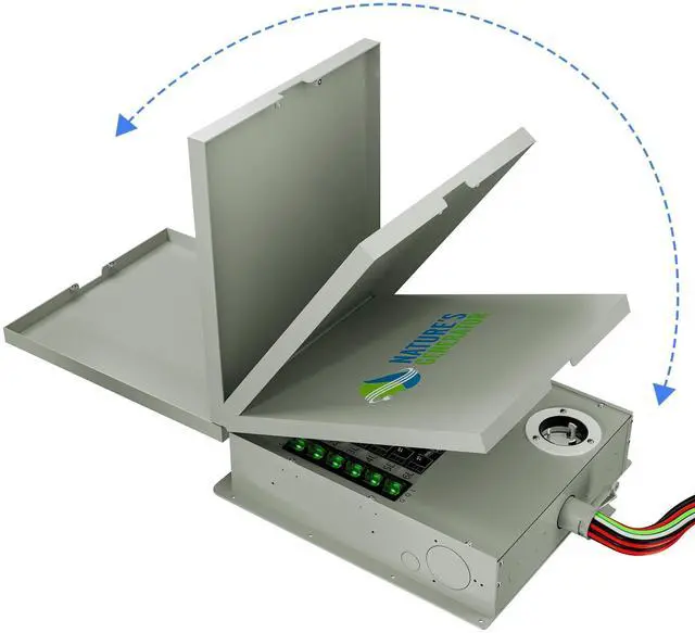 Alt view image 7 of 7 - Natures Generator 2 Packs 3840Wh Solar Generators + 2 Packs 400W Folding Panels, Lithium Batteries, 6000W Power Station for Home Backup, RVs, Emergencies, Power Outages, and Outdoor Camping