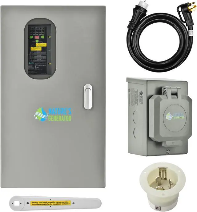 Alt view image 6 of 7 - Natures Generator 3840Wh Solar Generator, LiFePO4 Batteries, 6000W Portable Power Station for Home Backup, RVs, Emergencies, Power Outages, and Outdoor Camping (2-6000W+ ATS50A)
