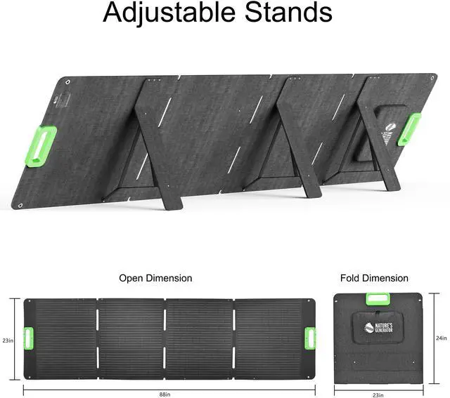Alt view image 5 of 6 - Natures Generator 3840Wh Solar Generator + 2 Packs 200W Folding Panels, Lithium Batteries, 6000W Power Station for Home Backup, RVs, Emergencies, Power Outages, and Outdoor Camping