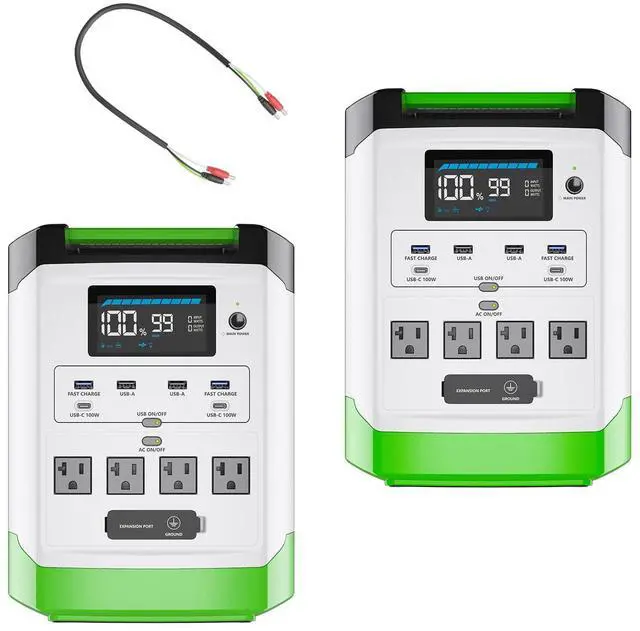 Main image of Nature's Generator Lithium 1800 Combo:2 of 1800W Solar & Wind Powered Nature's Generator Lithium+Link Cable