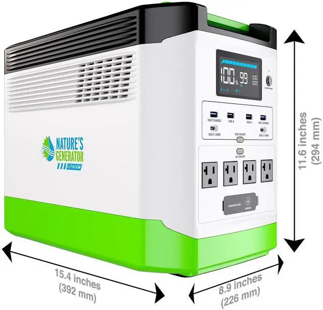 Alt view image 4 of 7 - Nature's Generator Lithium 1800 Combo:2 of 1800W Solar & Wind Powered Nature's Generator Lithium+Link Cable