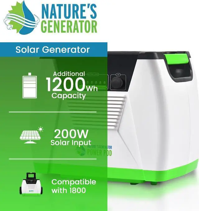 Alt view image 5 of 7 - NATURES GENERATOR 1800W Solar & Wind Generator Power Pod