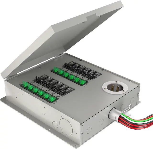 Alt view image 5 of 6 - Nature's Generator Transfer Switch12-Circuits 120/240V 30A Non-automatic Power Transfer Kit