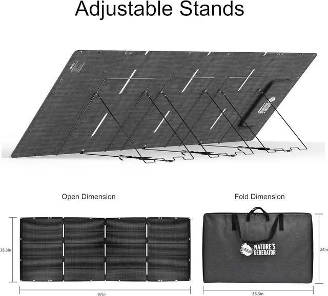 Alt view image 4 of 4 - Nature's Generator 400W Folding Solar Panel