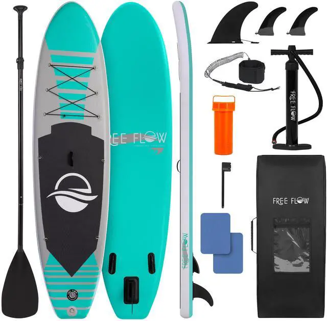 Main image of SereneLife 10 Inflatable Stand Up Paddle Board with Premium SUP Accessories, 32 Wide Stable Design, Non-Slip EVA Deck Pad for Adults, 275 lbs. Capacity