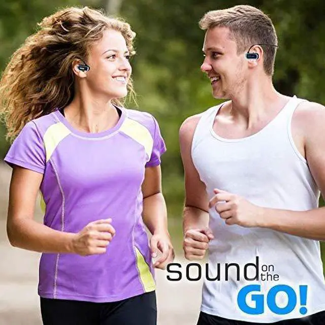 Alt view image 4 of 5 - Pyle Flextreme Waterproof Sports Wearable MP3 Headset Music Player 8GB Underwater Swimming Jogging Walking Gym Earphones Earbuds Rechargeable Comfortable Flexible Headphones USB Connection (PSWP14BK)