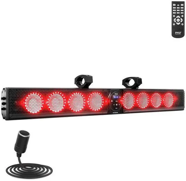 Main image of Pyle 46" Wireless BT Sound Bar Speaker System w/ AUX, USB, RGB Lights, Remote Control, 8 x 30 Watts (Marine/ATV/UTV Waterproof)