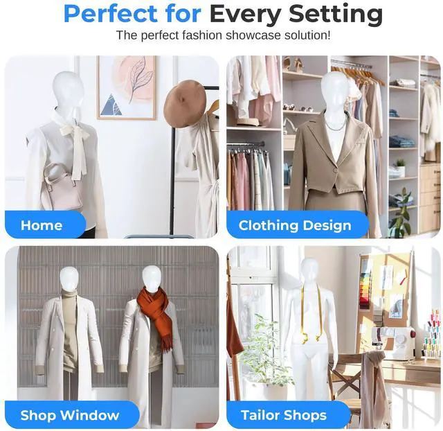 Alt view image 5 of 5 - SereneLife 68.9" Female Mannequin Full Body Dress Form  Realistic Manaquins Body with Adjustable Arms Legs & Rotating Head  Detachable Torso Stand for Sewing Fashion Display Boutique or Retail Use