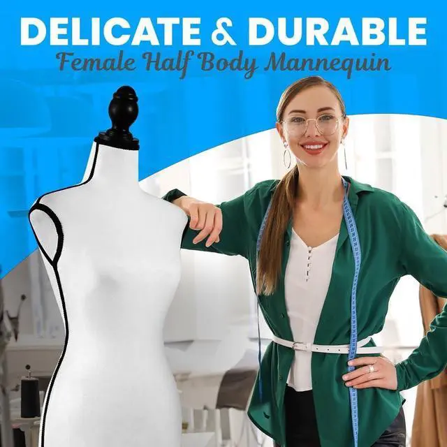 Alt view image 5 of 5 - SereneLife Female Torso Mannequin Display - Sturdy and Durable, Adjustable Dress Form (52-64"), Lightweight, Easy-to-Assemble, Stable Tripod Stand, Smooth Surface for Retail Clothing Display (White)
