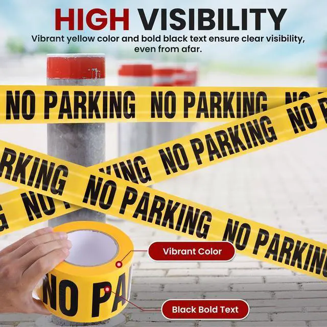 Alt view image 3 of 7 - Pyle 4 Pieces Yellow Caution Do Not Enter Barricade Tape Set - 656 Feet, Black and Yellow, Waterproof and UV-Resistant, Ideal for Roadworks, Events, and Hazardous Areas