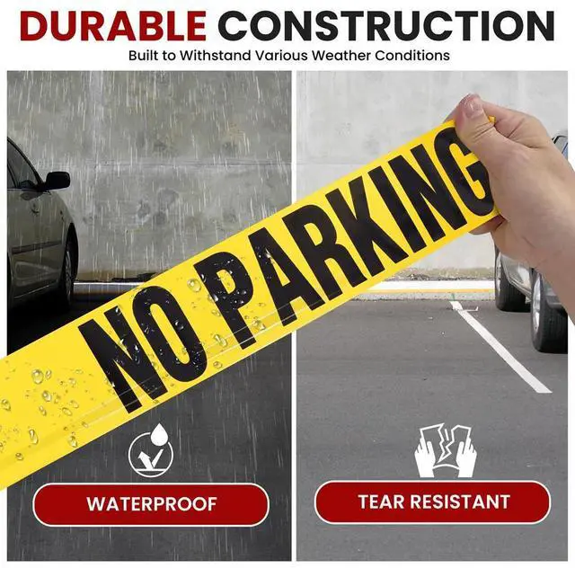 Alt view image 5 of 7 - Pyle 4 Pieces Yellow Caution Do Not Enter Barricade Tape Set - 656 Feet, Black and Yellow, Waterproof and UV-Resistant, Ideal for Roadworks, Events, and Hazardous Areas