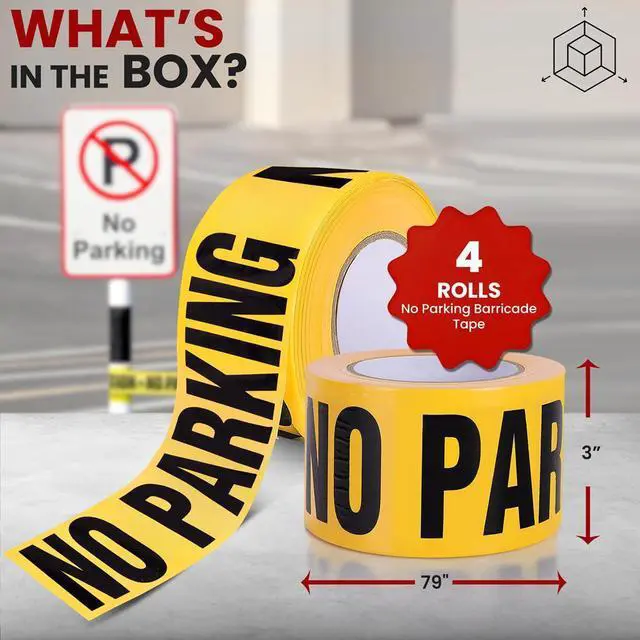 Alt view image 7 of 7 - Pyle 4 Pieces Yellow Caution Do Not Enter Barricade Tape Set - 656 Feet, Black and Yellow, Waterproof and UV-Resistant, Ideal for Roadworks, Events, and Hazardous Areas