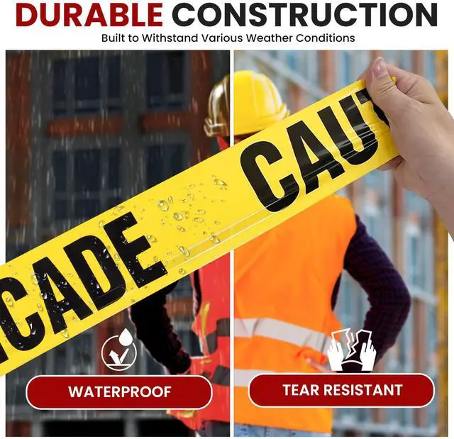 Alt view image 4 of 5 - Pyle 12 Pieces Yellow Caution Do Not Enter Tape Set - 656 Foot Long Tape Roll Suitable for a Wide Range of Applications, Including Roadworks, Events, and Hazardous Areas