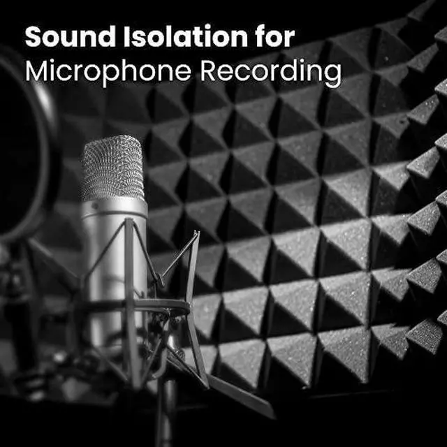Alt view image 3 of 7 - PyleUsa Microphone Isolation Shield- 3 Panel Noise Absorbing Record Booth Studio Acoustic Vocal Dampening Filter w/ 1.6"Thick Foam, Adjustable Mic Depth, Removable Shock Mount, Universal " Threading