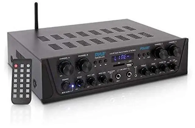 Alt view image 7 of 11 - Pyle PTA44BT Bluetooth Home Audio 500 Watt 4 Channel Amplifier Stereo Receiver