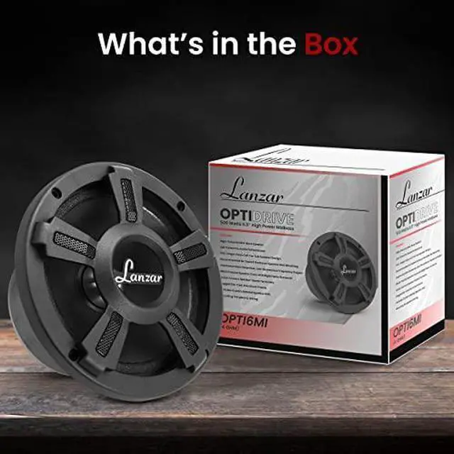 Alt view image 14 of 18 - LANZAR OPTI6MI 6.5" 500W Car Mid bass Mid Range Speaker Audio Stereo