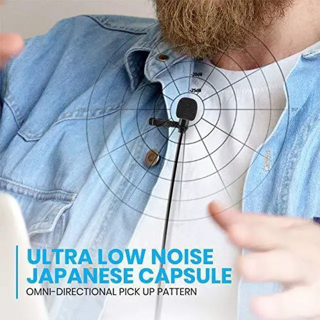 Alt view image 6 of 7 - Pyle USB Lavalier Lapel Microphone- w/USB C Adapter, Cable Wrap - Plug and Play Omnidirectional Copper Compact Clip On Lapel Mic for Laptop PC Mac Smartphone Podcast Online Class