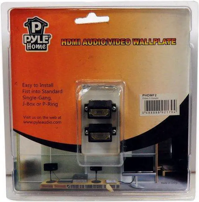 Alt view image 5 of 5 - PyleHome Dual HDMI Wall Plate