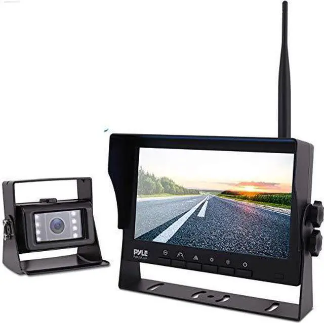 Main image of Pyle Rear View Camera with Monitor - Wireless Backup Camera And Monitor Kit w/ 7" 1080p HD IPS TFT LCD Panel & IR Night Vision Rear Camera For Truck, Travel Trailer, Campers, SUV, Pickup -PLCMTR83WIR
