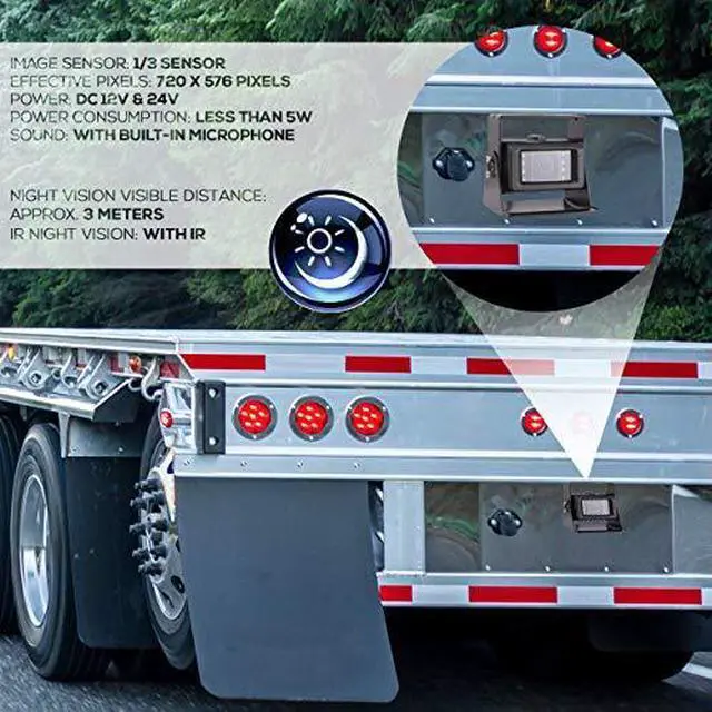 Alt view image 3 of 7 - Pyle Rear View Camera with Monitor - Wireless Backup Camera And Monitor Kit w/ 7" 1080p HD IPS TFT LCD Panel & IR Night Vision Rear Camera For Truck, Travel Trailer, Campers, SUV, Pickup -PLCMTR83WIR