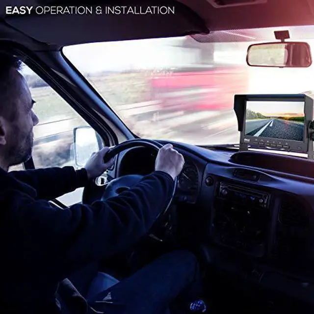 Alt view image 6 of 7 - Pyle Rear View Camera with Monitor - Wireless Backup Camera And Monitor Kit w/ 7" 1080p HD IPS TFT LCD Panel & IR Night Vision Rear Camera For Truck, Travel Trailer, Campers, SUV, Pickup -PLCMTR83WIR