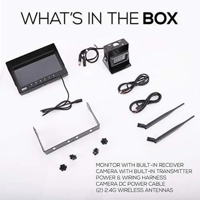 Alt view image 7 of 7 - Pyle Rear View Camera with Monitor - Wireless Backup Camera And Monitor Kit w/ 7" 1080p HD IPS TFT LCD Panel & IR Night Vision Rear Camera For Truck, Travel Trailer, Campers, SUV, Pickup -PLCMTR83WIR