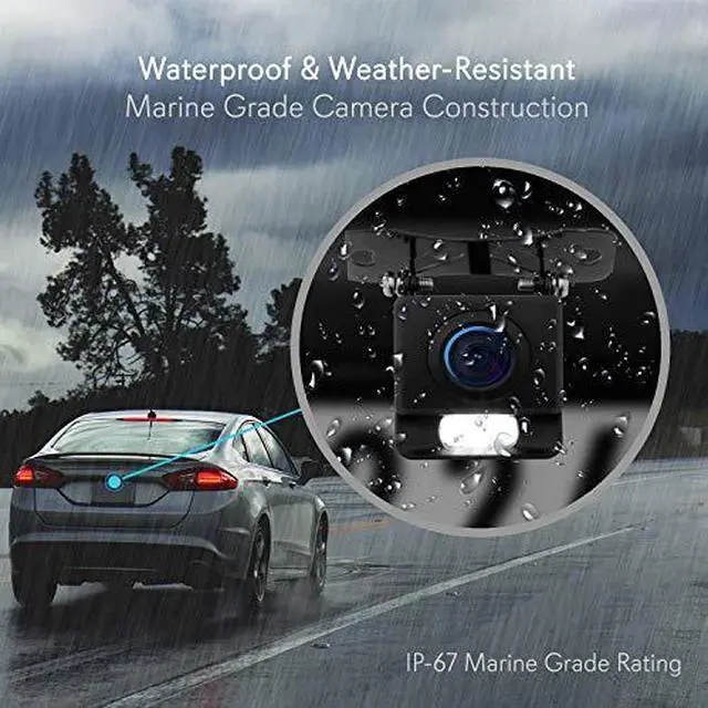 Alt view image 13 of 15 - rear view backup camera system  waterproof mini parking reverse license car vehicle rearview back up w/ 656x492p 420 tvl resolution, night vision, tiltadjustable angle, universal mount  pyle plcm11