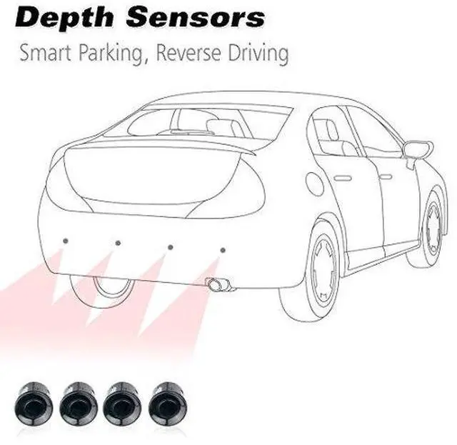 Alt view image 5 of 7 - Pyle Backup Rear View Car Camera Monitor Screen & Alarm Parking Sensors System Reverse Safety Distance Scale Lines, Waterproof Night Vision Angle, 4.3" LCD Video Display for Vehicles - (PLCMPS48)