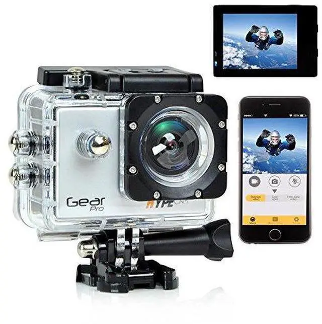 Main image of Gear Pro Sports Action 4K Hype Cam - Ultra HD Wi-Fi Action Camera, Silver (GDV485SL)