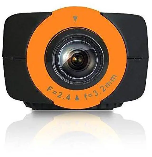 Alt view image 6 of 6 - ryder sports hd action camera  1080p mini camcorder 16 mp anti shaking cam 1.5" screen usb sd card hdmi battery  waterproof case usb cable remote handlebar helmet mount  gearpro gdv785or orange
