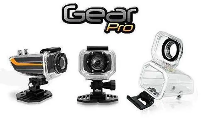 Alt view image 5 of 6 - ryder sports hd action camera  1080p mini camcorder 16 mp anti shaking cam 1.5" screen usb sd card hdmi battery  waterproof case usb cable remote handlebar helmet mount  gearpro gdv785or orange