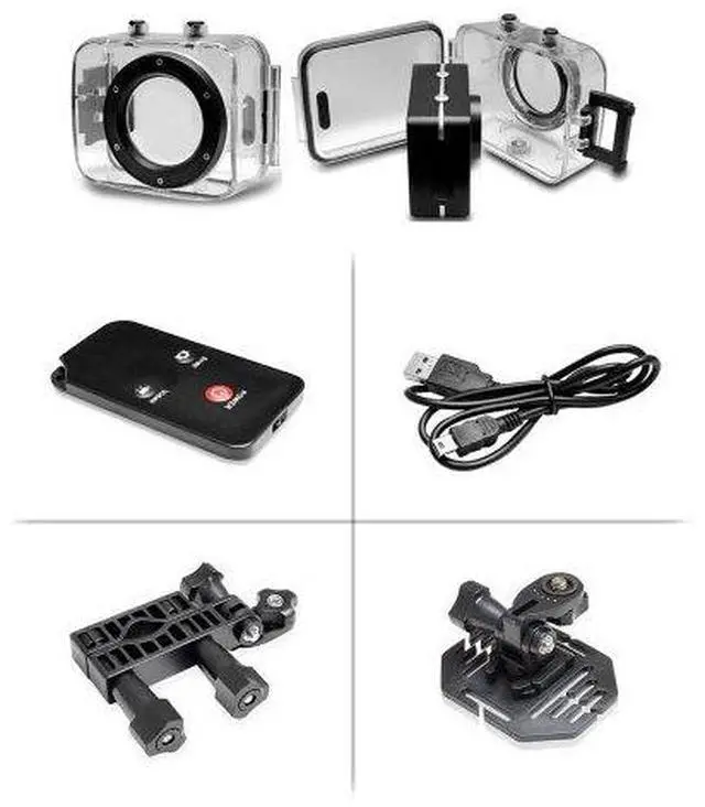 Alt view image 9 of 9 - Pyle - Gear Pro HD 1080P Action Camera Hi-Res Digital Camera/Camcorder with Full HD Video, 12.0 Mega Pixel Camera & 2.4'' Touch Screen (Silver Color)