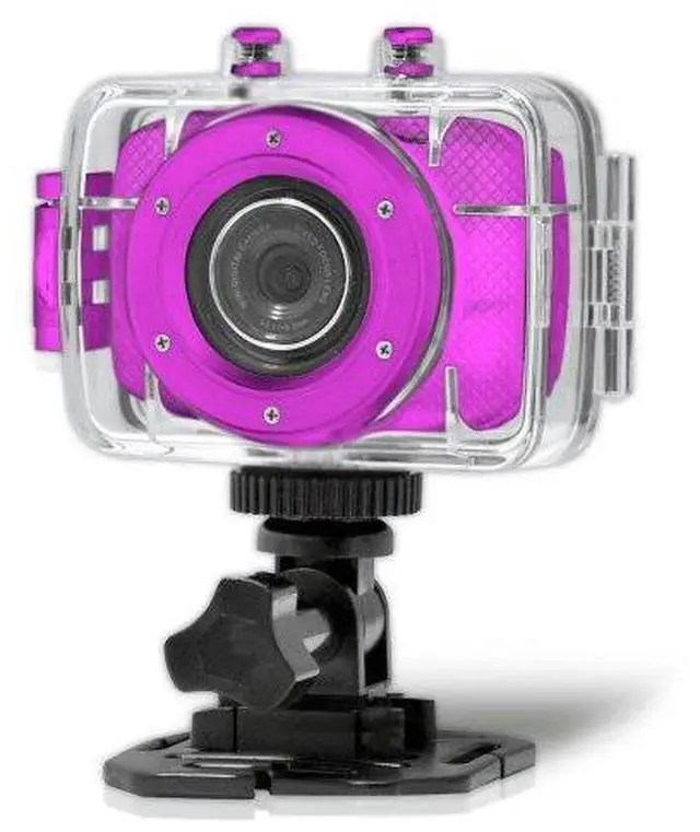 Alt view image 18 of 19 - High-Definition Sports Action Camera w/ 720p Wide-Angle Camcorder, 5.0 MP Camera, 2" Touch Screen, Micro SD Card Slot, Waterproof Case & Mounting Gear for Biking