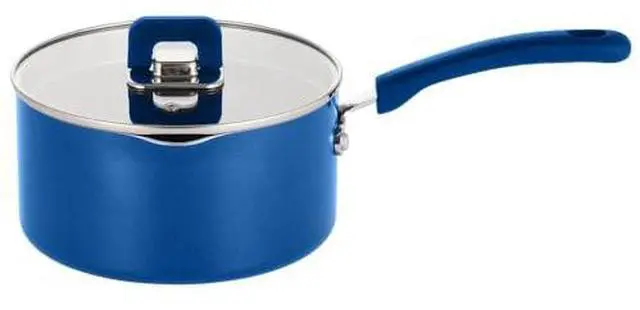 Main image of NutriChef Saucepan Pot with Lid-Non-Stick Stylish Kitchen Cookware with Foldable Knob, 3.1 Quart, Works with Model: NCCWSTKBUL (Blue), One Size