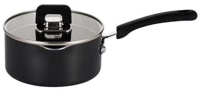 Main image of NutriChef Saucepan Pot with Lid-Non-Stick Stylish Kitchen Cookware with Foldable Knob, 3.1 Quart, Works with Model: NCCWSTKBLK (Black), One Size