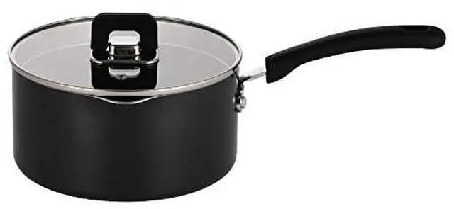 Main image of NutriChef Saucepan Pot with Lid-Non-Stick Stylish Kitchen Cookware with Foldable Knob, 1.5 Quart, Works with Model: NCCWSTKBLK (Black), One Size