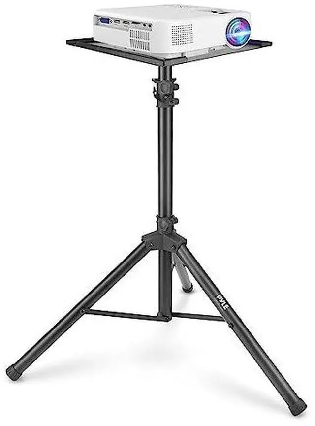 Alt view image 19 of 20 - Pyle PLPTS7 Universal Device Stand with Height Adjustable Tripod Mount for Projector, Laptop, Notebook, Mixer and DJ Equipment