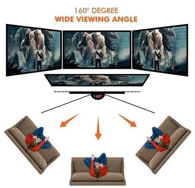 Alt view image 5 of 8 - pyle projector screen with stand - 80" 16:9 hd 4k portable lightweight freestanding foldable indoor outdoor movie projection display with frame for home theater