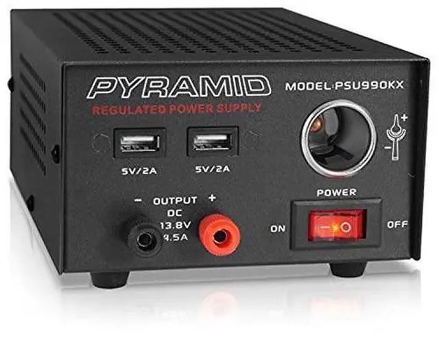 Alt view image 2 of 8 - Pyramid Universal Compact Bench Power Supply - 7 Amp Regulated Home Lab Benchtop AC-Dc Converter Power Supply for CB Radio, HAM W/ 13.8 Volt Dc 120V AC Supply, Dual USB, Cigarette Lighter PSU990KX